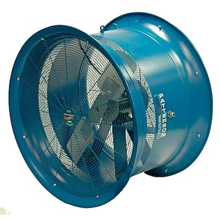 Patterson High-Velocity Industrial Fan, Ceiling, Floor, Wall Mount, 30" Blade Dia, 115/220VAC, 12,000 CFM H30A-CS