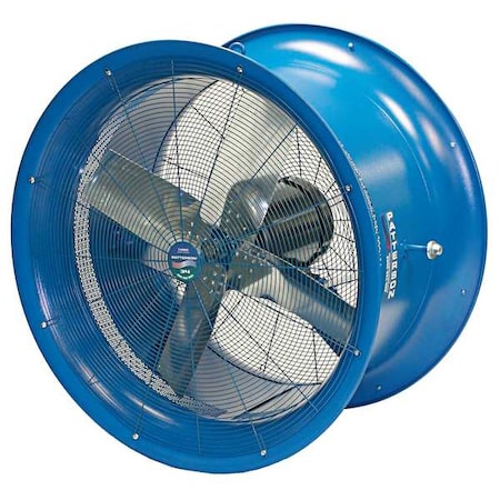Patterson High-Velocity Industrial Fan, Ceiling, Floor, Wall Mount, 34" Blade Dia, 230/460VAC, 17,000 CFM H34B-CS