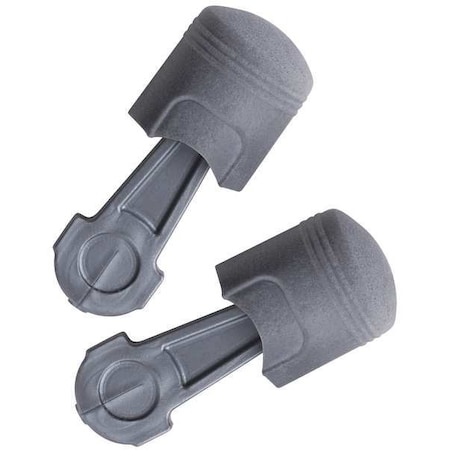 3M E-A-R Pistonz Reusable Foam Ear Plugs, Cylinder Shape, 29 dB, Gray, 100 PK 93401