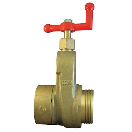 Moon American Hose Gate Valve, 2.5in MxF NST, Brass 734-2521