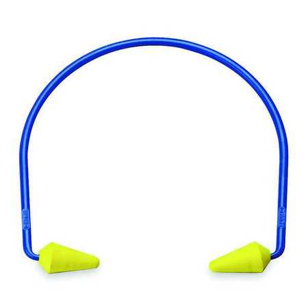 3M E-A-R Caboflex Reusable Banded Ear Plugs, Pod Shape, NRR 20 dB, M, Blue/Yellow, 1 Pair 320-2001