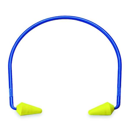 3M E-A-R Caboflex Reusable Banded Ear Plugs, Pod Shape, NRR 20 dB, M, Blue/Yellow, 1 Pair 320-2001