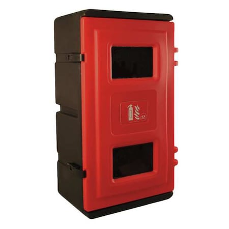 Jonesco Fire Extinguisher Cabinet, Surface Mount, 24 in Height, Plastic JBDE73