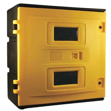 Zoro Select Safety Cabinet, SCBA, 35-1/2" H, 35-1/2" W, Yellow 6ATM0