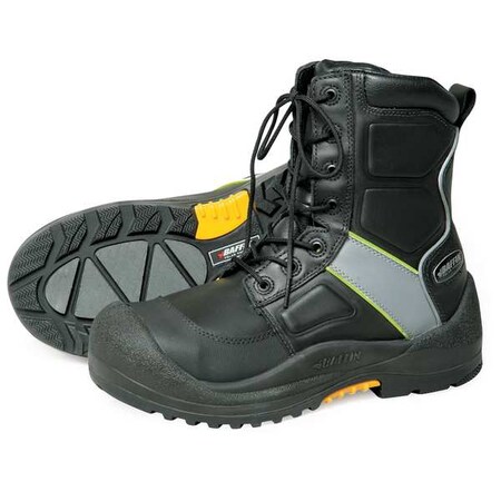 Baffin PREMIUM WORKER HI VIS (STP), Men's 14 in Composite Toe 8-Inch Work Boot, Black, 10, EE IREB-MP04-BK2