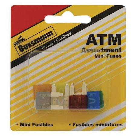 Eaton Bussmann Automotive Fuse Kit, ATM Series, 8 Fuses Included, No Fuse Class Class, 2 to 30A, Not Rated BP/ATM-A8-RP