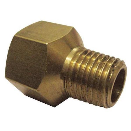 Zoro Select Reducing Adapter Brass Reducing Adapter, 3/4 in Female NPTF X 1/2 in Male NPTF 6AYY1