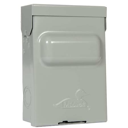 Midwest Disconnect Switch, Nonfusible, DPST, Single Phase, NEMA 3R, Indoor/Outdoor, Steel U065P