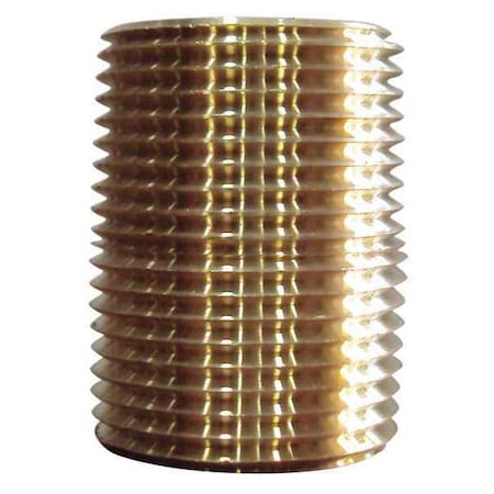 Zoro Select 3/8" MNPT x 1" TBE Brass Close Pipe Nipple PK10 6AZD7