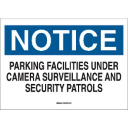 Brady Parking Facilities Sign, English, Aluminum, White 43408