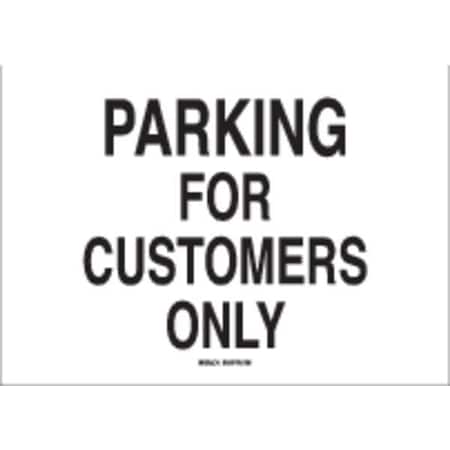 Brady Parking Sign, 10"H, 14"W, Aluminum, 43439 43439