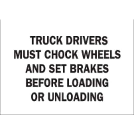 Brady Dock Sign, 10" H, 14" W, Aluminum, Rectangle, English, 43448 43448