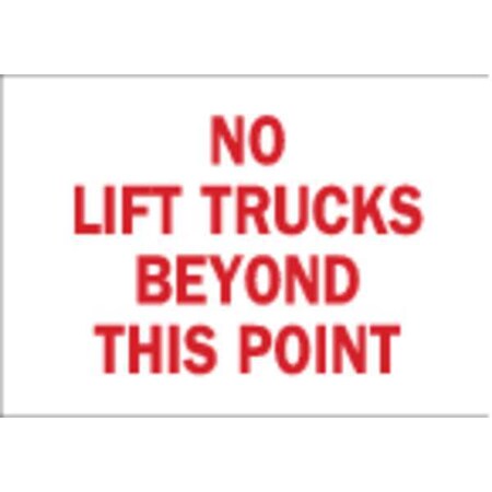 Brady Facility Traffic Sign, 10" H, 14" W, Plastic, Rectangle, English, 25890 25890