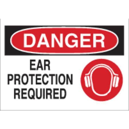 Brady Danger Sign, 10X14", R and BK/WHT, ENG, 25896 25896