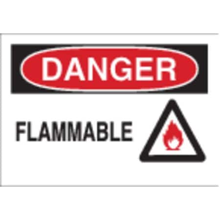 Brady Danger Sign, 10 in H, 14 in W, Rectangle, English, 43475 43475