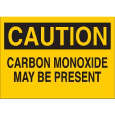 Brady Caution Sign, 10 in H, 14 in W, Rectangle, English, 43496 43496