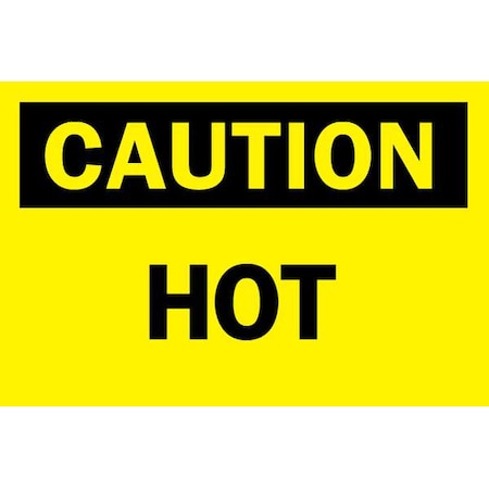 Brady Caution Sign, 10 in H, 14 in W, Polyester, Rectangle, English, 122589 122589