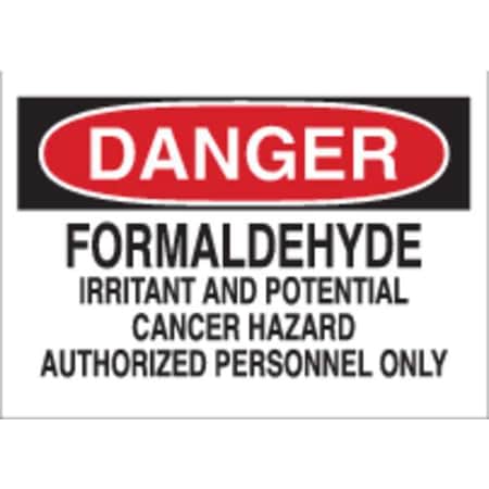 Brady Danger Sign, 10 in H, 14 in W, Rectangle, English, 43508 43508