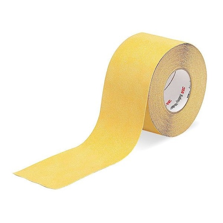 3M Anti-Slip Tape Mineral Coated 60 Grit Size, Yellow, 4" W x 60 ft. L, 2.5 mil Thick 630-4X60