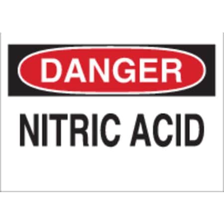 Brady Danger Sign, 7 in H, 10 in W, Plastic, Rectangle, English, 22329 22329