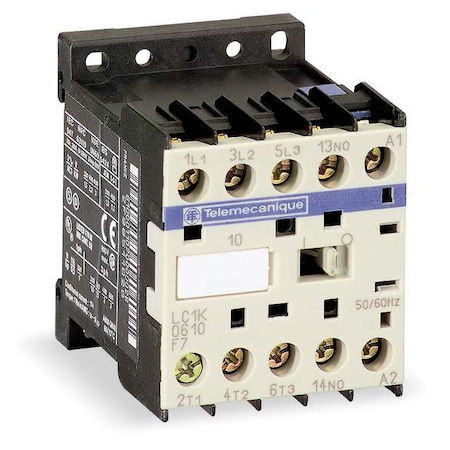 Schneider Electric IEC Miniature Magnetic Contactor, 1NO, 240V AC, 3 P, Non-Reversing, Screw Clamp LC1K0610U7