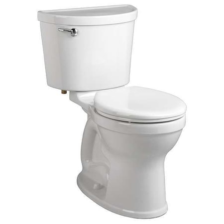 AMERICAN STANDARD Tank Toilet, 1.28 gpf, Gravity Fed, Floor Mount, Elongated, White 7DF10