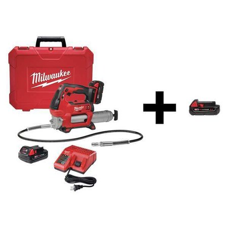Grease Gun with Additional Battery, 18V 