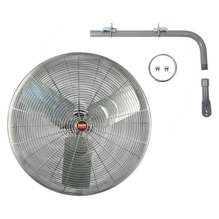 Dayton High Ambient Air Circulator, Ceiling, IBeam, Pedestal, Wall Mount, 24 in Blade Dia, 115V, 6,400 cfm 7DJ36