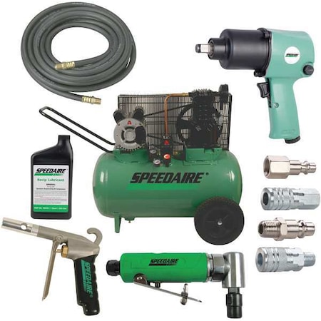 Speedaire Portable Electric Air Compressor Combo 7DW87