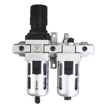Groz Filter/Regulator/Lubricator, 1/4In, 53cfm 7DX38
