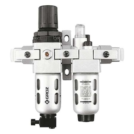 Groz Filter/Regulator/Lubricator, 1/4In, 18cfm 7DX37