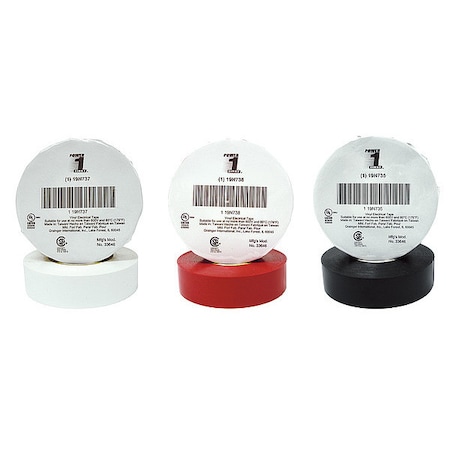 Zoro Select ElectricalTape, Vinyl, 22ydL, 3/4inW 7DX33
