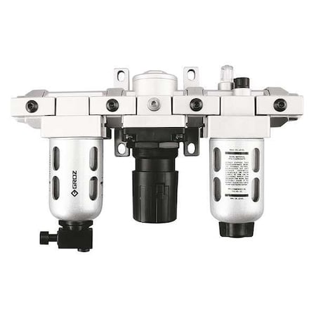 Groz Filter/Regulator/Lubricator, 1/4In, 18cfm 7DX44
