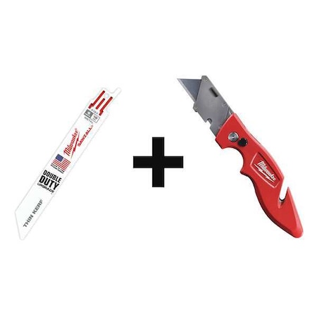 Milwaukee Tool 6" L x Metal Cutting Reciprocating Saw Blade 48-01-6184, 48-22-1901