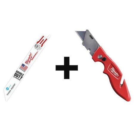 Milwaukee Tool 6" L x Metal Cutting Reciprocating Saw Blade 48-00-8182, 48-22-1901