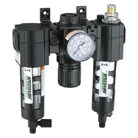 Speedaire FRL, 1/4 In. NPT, 51 cfm, 150 psi 7D695