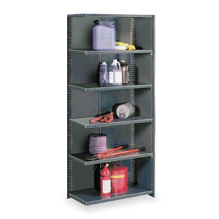 Zoro Select Metal Shelving, 18"D x 48"W x 85"H, 5 Shelves, Steel 1