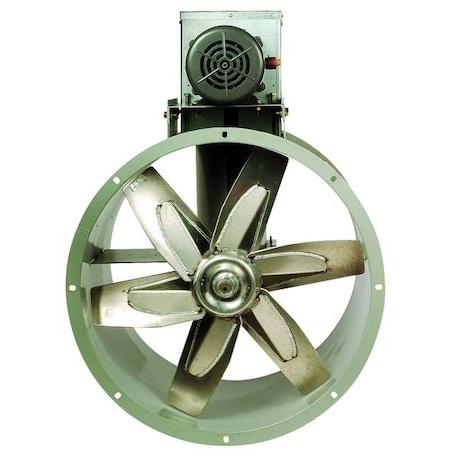 DAYTON 24" Tubeaxial Fan w/ Motor & Drive Pkg, 208-230/460VAC 7F832