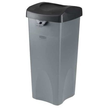 Rubbermaid Commercial 35 gal. Stainless Steel Square Trash Can, Gray 7YA67