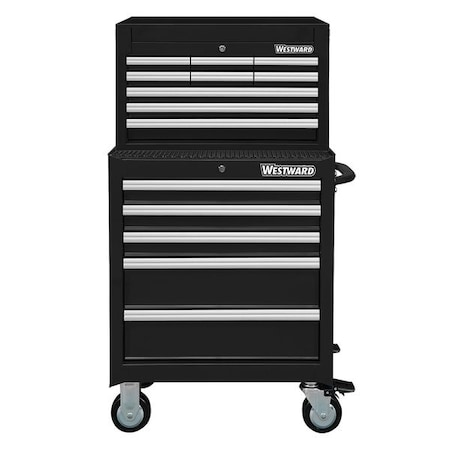 Westward 26 W Tool Chest And Cabinet Combination 14 Drawers Black