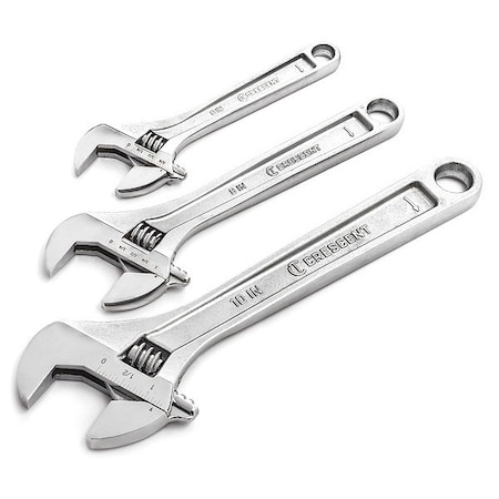 Crescent 3 Piece Adjustable Wrench Set 6", 8" & 10" AC3PC