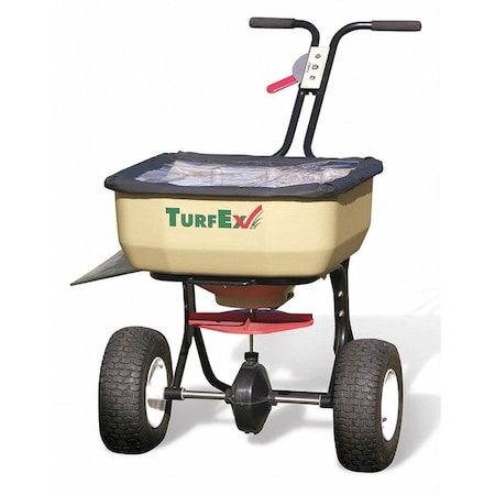 Turfex 120 lbs Cap Broadcast Pro Walk Behind Spreader For Seed/Fertilizer, 12 ft Spread, Fixed T Handle TS85