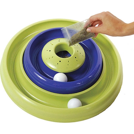Bergan Turbo Catnip Hurrican Cat Toy Blue / Green 16" x 16" x 3.8 88255