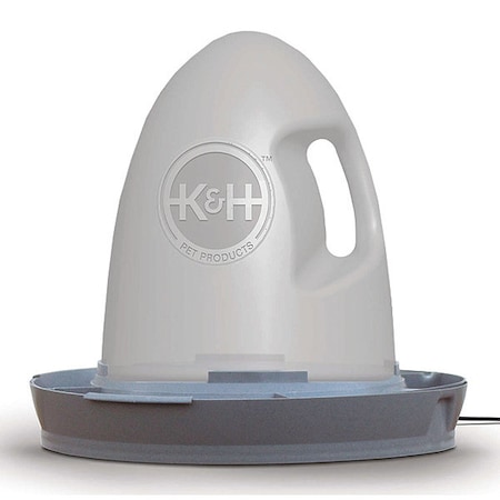 K&H Pet Products Poultry Waterer Heated 2.5 gallon Gray, 1 2061