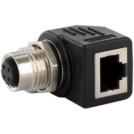 Murrelektronik Adapter, M12, Female, Straight, RJ45 7000-44681-0000000