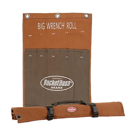 Bucket Boss Wrench Roll, Brown, Canvas, Buckle 70005