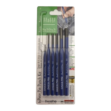 Dasco Pro Pin Punch, 6 Piece 22