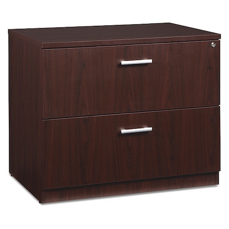 Ofm 35-3/4" W 2 Drawer File Cabinet, Mahogany, Letter/Legal CL-L36W-MHG
