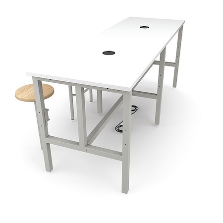 Ofm Endure 9008-4 Maple Seats Gray Frame White Top 9008-4S-MPL-WHT