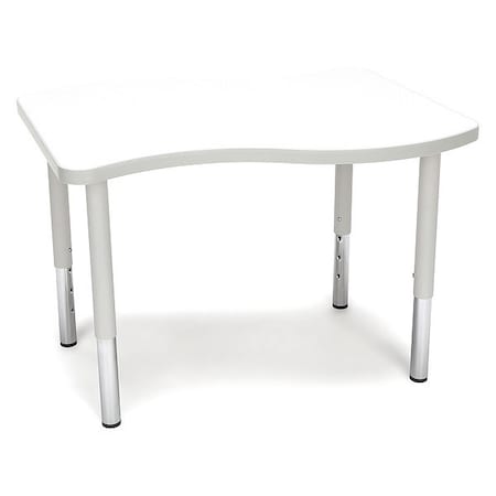 Ofm Adapt Wave Small Top Small Leg Table, White WAVE-S-SL-WHT